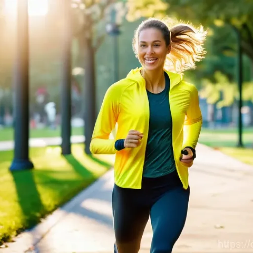 러닝 후 스트레칭 효과 분석 - "A fit female runner in her late 20s is performing dynamic leg swings in a vibrant city park early i...